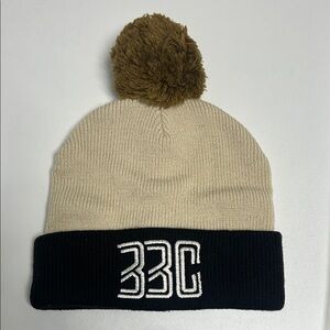 Billionaire Boys Club Cream and Black Pom Beanie